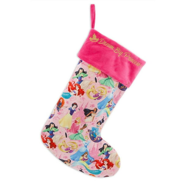 DISNEY PRINCESS CHRISTMAS COVER UP Throw Blanket Kids Pink Stocking Holidays NEW